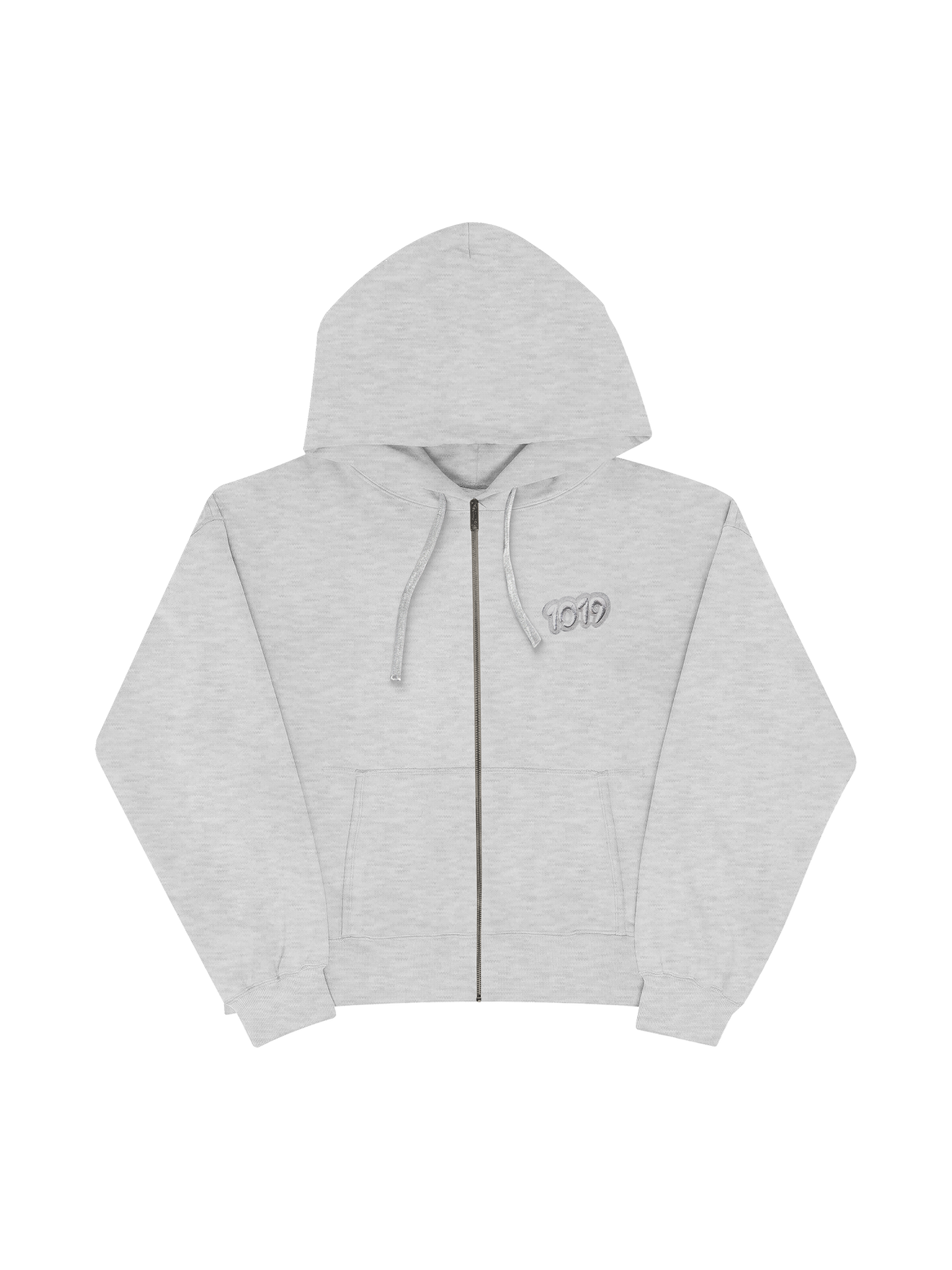 1019 Zip-Hoodie - Grau